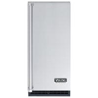 Viking - 15" Wide Nugget Ice Machine with Drain Pump - Silver - Front_Zoom