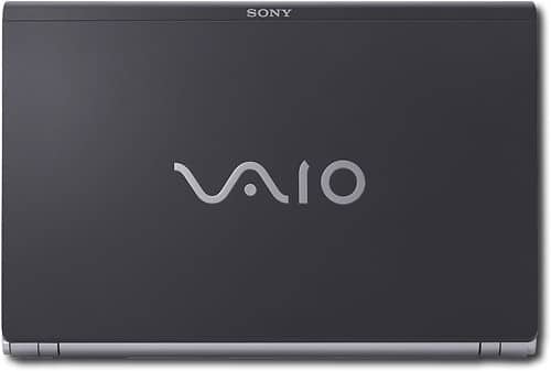 Front Standard. Sony - VAIO Laptop with Intel® Centrino® 2 Processor Technology - Black.