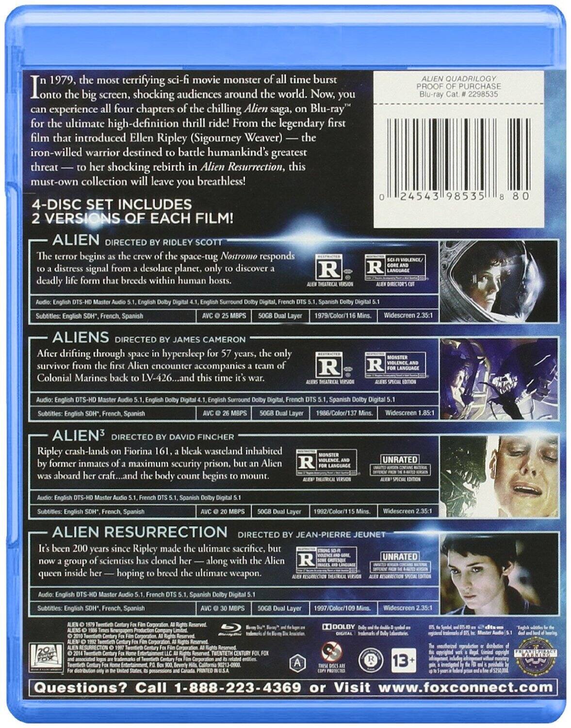 Alt View 1. Alien: Quadrilogy   - BLU-RAY.