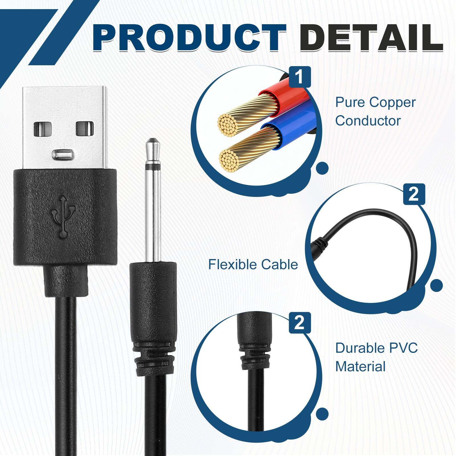 PRODUCT DETAIL
1. Pure Copper Conductor
2. Flexible Cable
2. Durable PVC Material