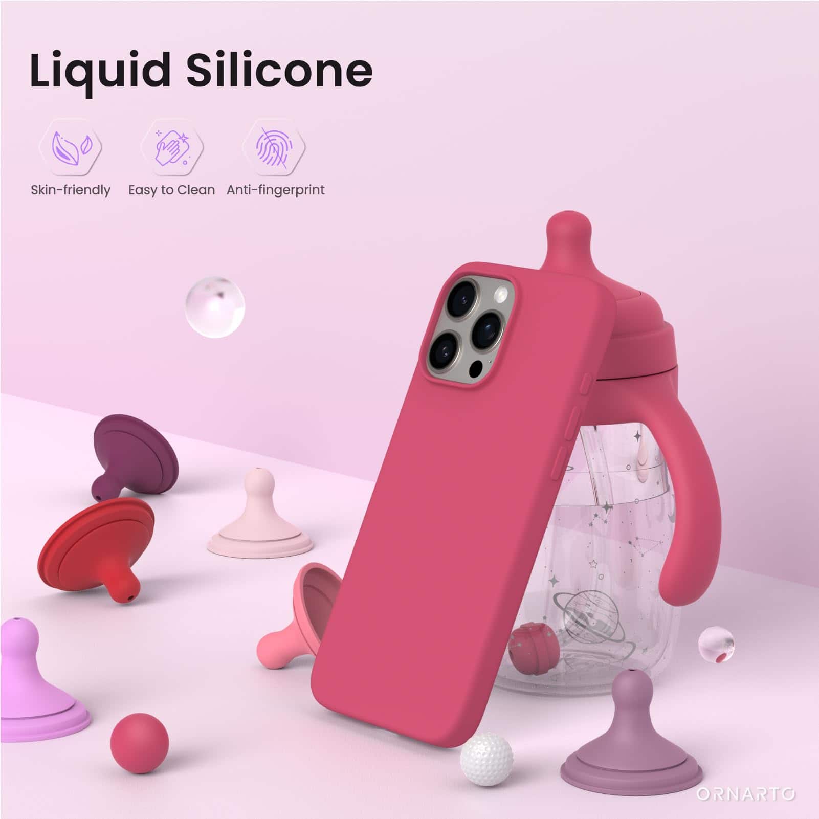 Liquid Silicone Skin-friendly Easy to Clean Anti-fingerprint ORNARTO