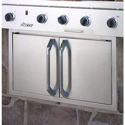 Best Buy Dacor 36" Double Outdoor Grill Access Doors Silver OBAD36