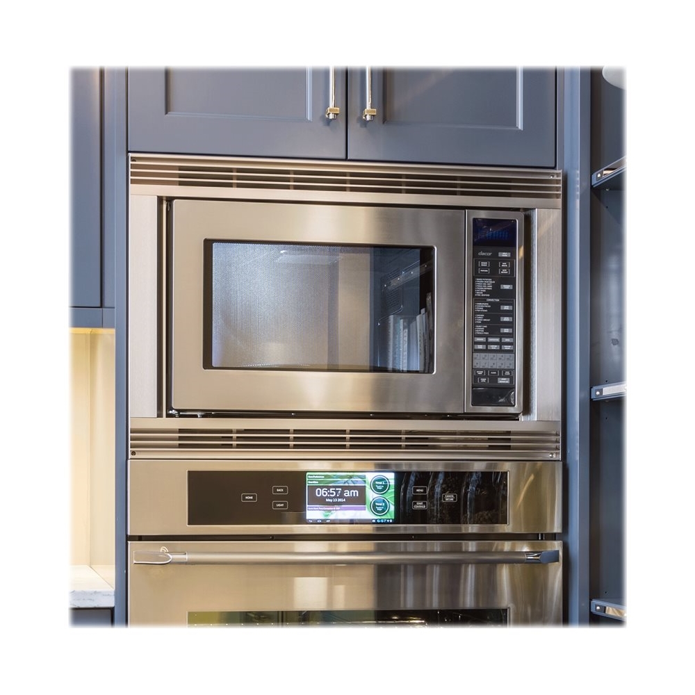 Left View: Fisher & Paykel - 1.5 Cu. Ft. Mid-Size Microwave - Stainless steel