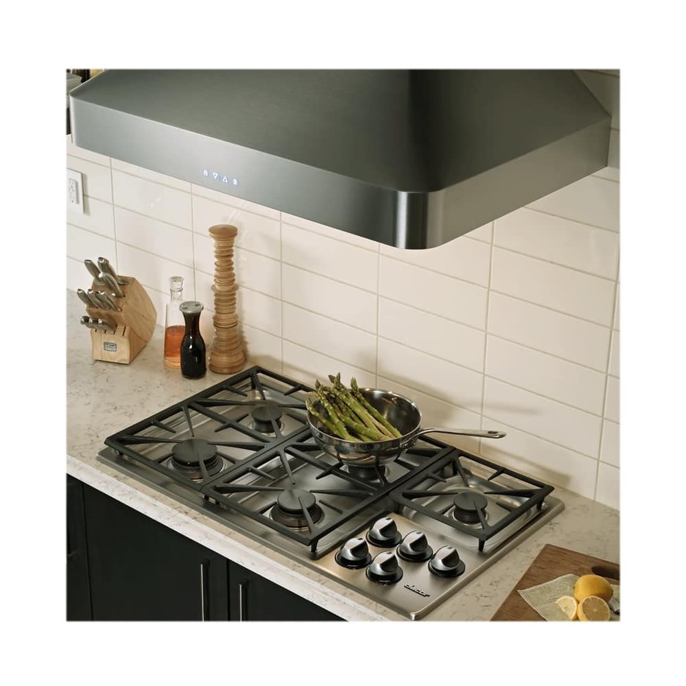 Angle View: Dacor - Discovery 48" Convertible Range Hood - Stainless steel