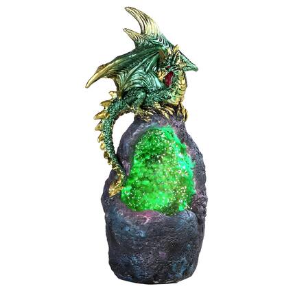 Front. FC Design - FC Design 6.75"H Dragon with LED Faux Crystal Stone Figurine Statue Computer Desk Tabletop Medieval Gaming Home Decor - Multi-Color.