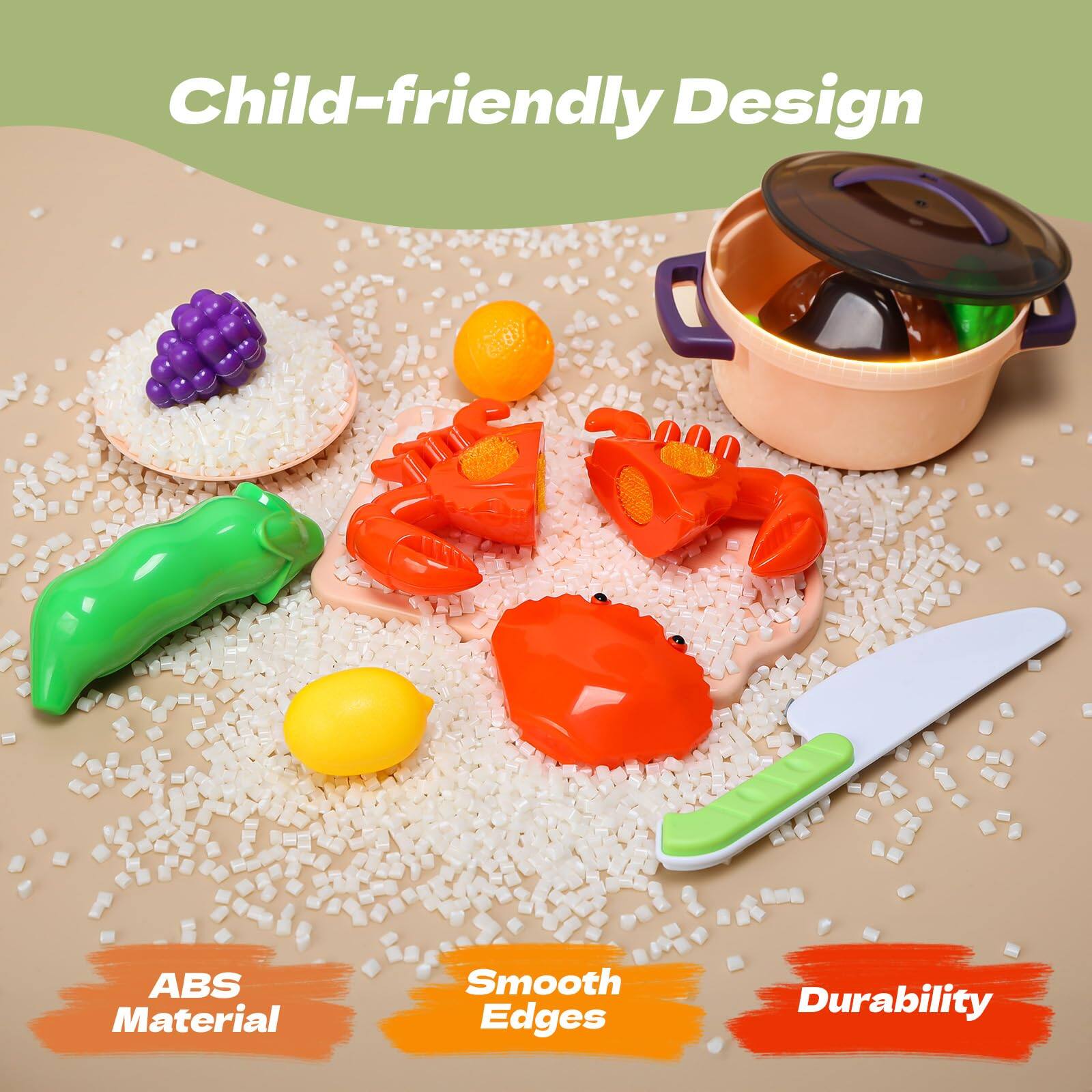Child-friendly Design  
ABS Material  
Smooth Edges  
Durability