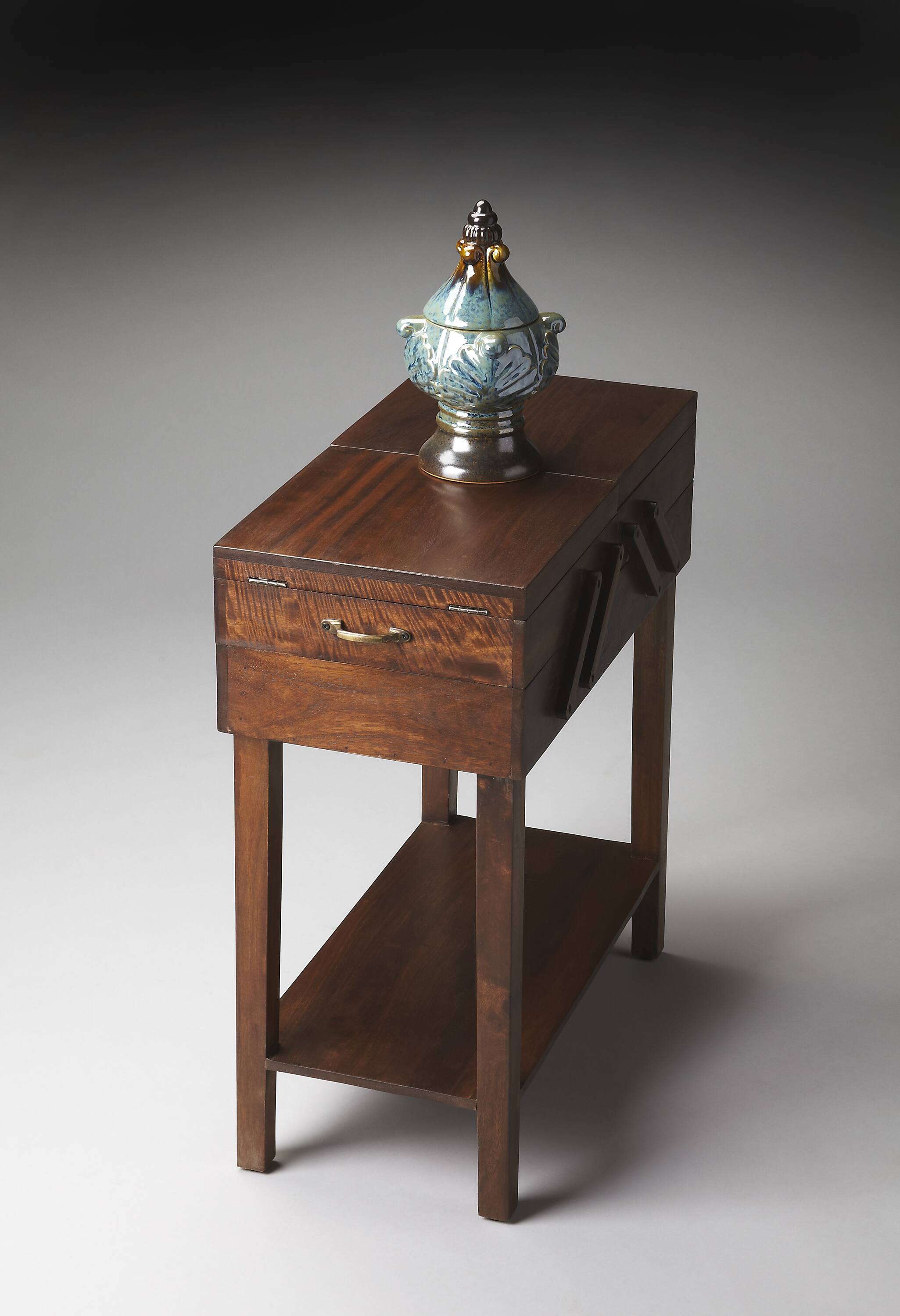 Alt View 3. Butler Specialty - Dirzo Rectangular Storage Table - Dark Brown.