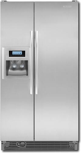  KitchenAid - Architect II 21.8 Cu. Ft. Side-by-Side Refrigerator - Monochromatic Stainless-Steel