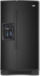 Front Standard. Whirlpool - 25.6 Cu. Ft. Side-by-Side Refrigerator with Thru-the-Door Ice and Water - Black.