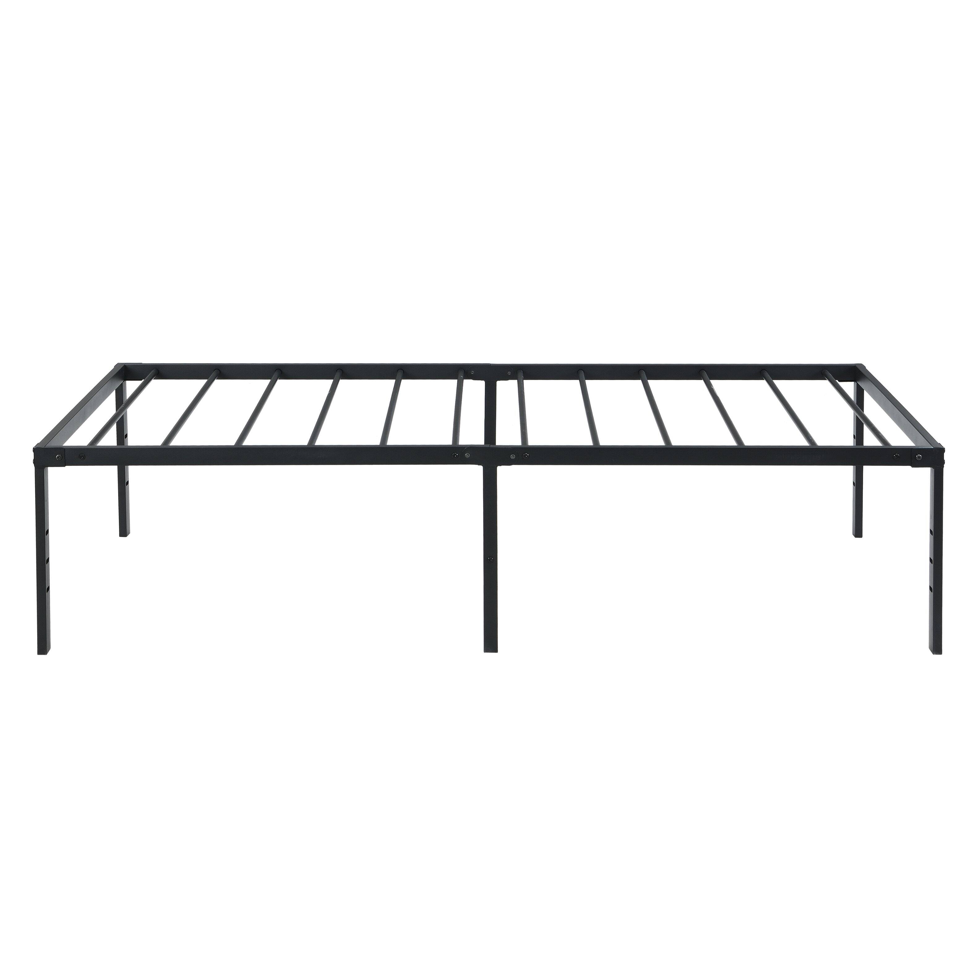 Alt View 1. LUCKY ONE - Twin Size Metal Bed Frame - Black.