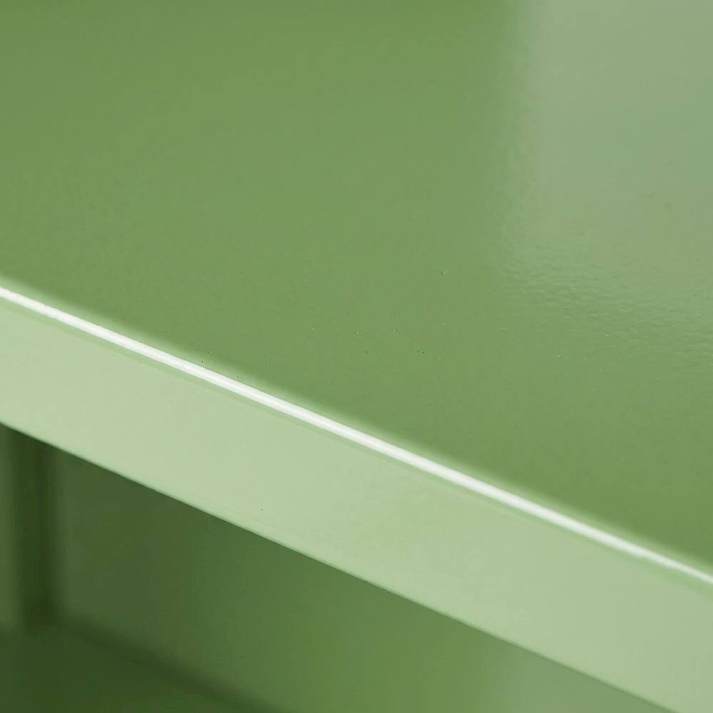 Alt View 2. FurniFact - Steel bookcase for home storage with steel construction and lightweight design - Green.