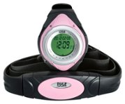 Front Zoom. PYLE - Sports Watch with Heart Rate Monitor - Pink.