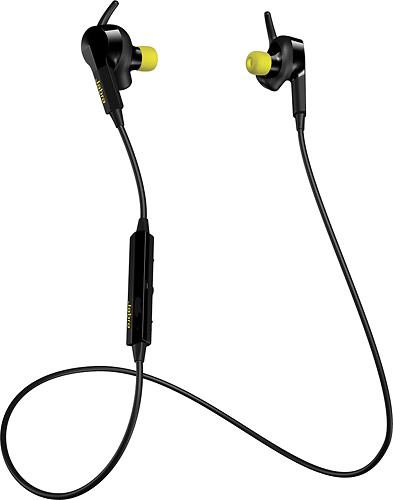 Jabra SPORT PULSE Wireless Earbud Headphones with Built-In Heart Rate Black/Yellow 100-96100000-02 - Best Buy