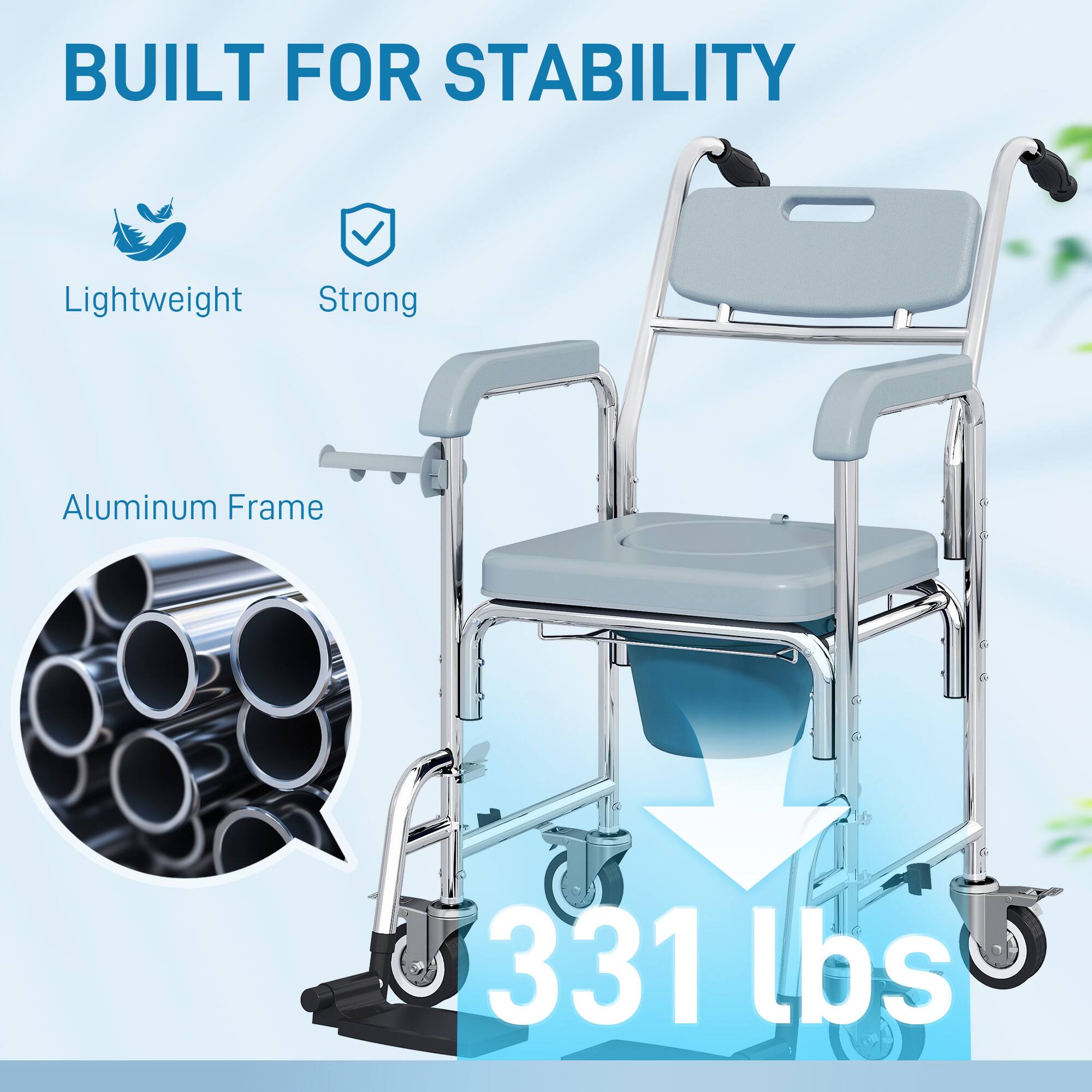BUILT FOR STABILITY

- Lightweight
- Strong
- Aluminum Frame

331 lbs