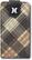 Front Standard. Hurley - Plaid Flip Case for Apple iPod touch - Brown.