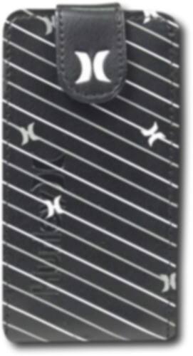 Front Standard. Hurley - Embossed Flip Case for Apple iPod touch - Black.