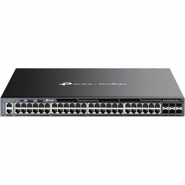 TP-Link - Omada Omada 48-Port Gigabit Stackable L3 Managed PoE+ Switch with 6 10G Slots - 48 Ports - Manageable - Gigabit - Unknown