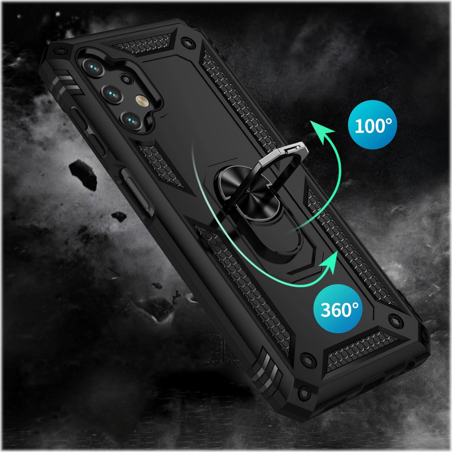 Alt View 13. SaharaCase - Military Kickstand Series Case for Samsung Galaxy A13 4G and A13 LTE - Black.
