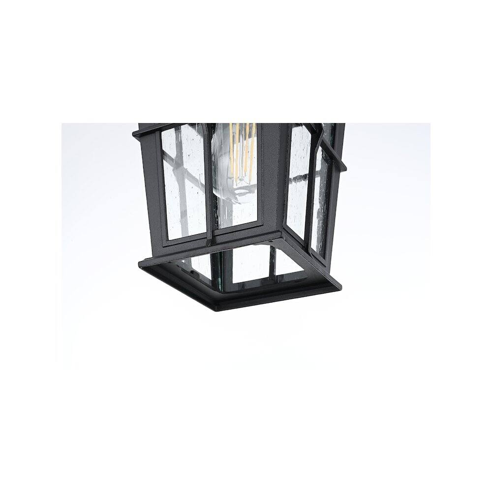 Alt View 1. Elegant Lighting - Bodine 7 inch Outdoor Pendant in Black - Black.