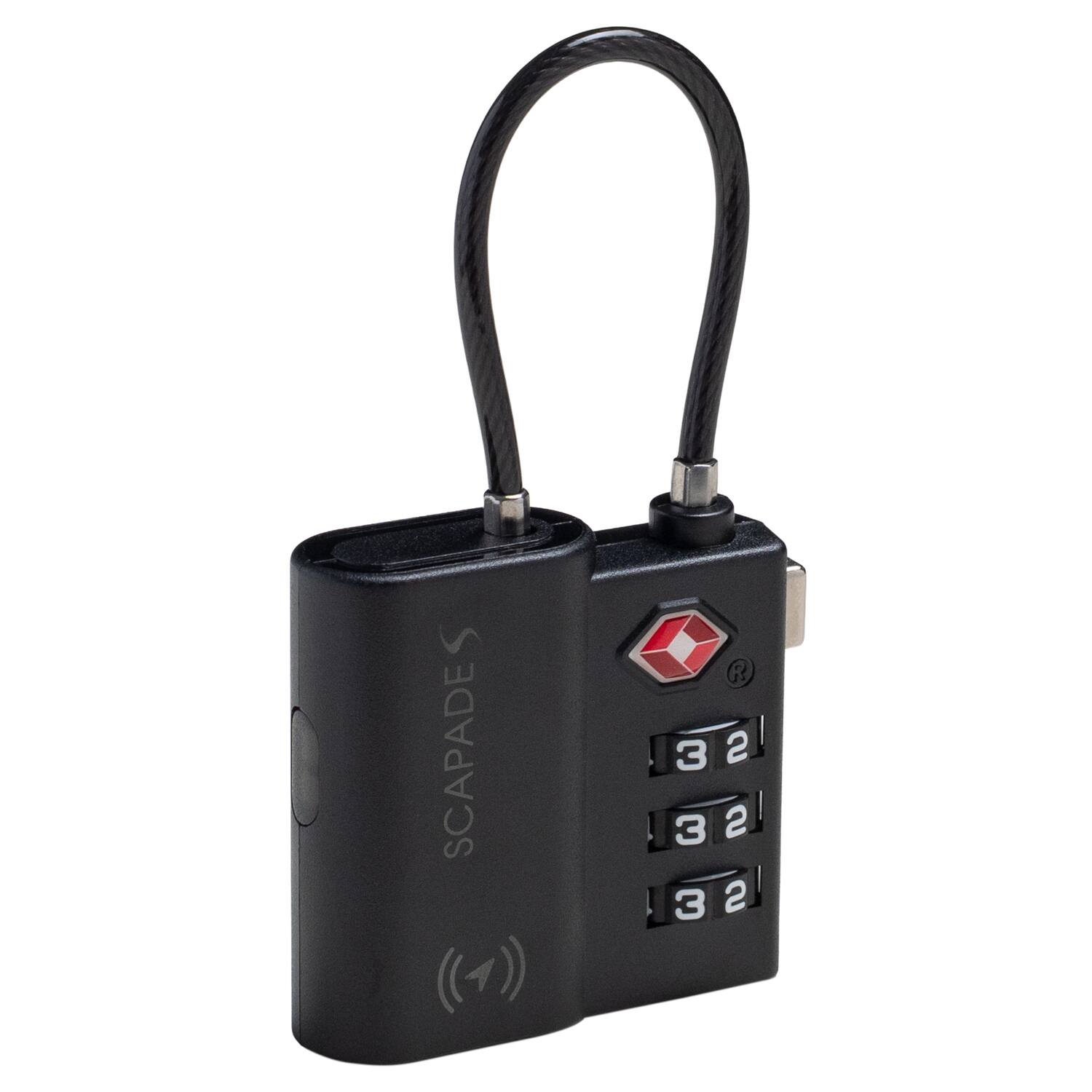 Alt View 4. Scapade - AirLock TSA-Approved Suitcase Lock, Apple Find My Tracker - Black.