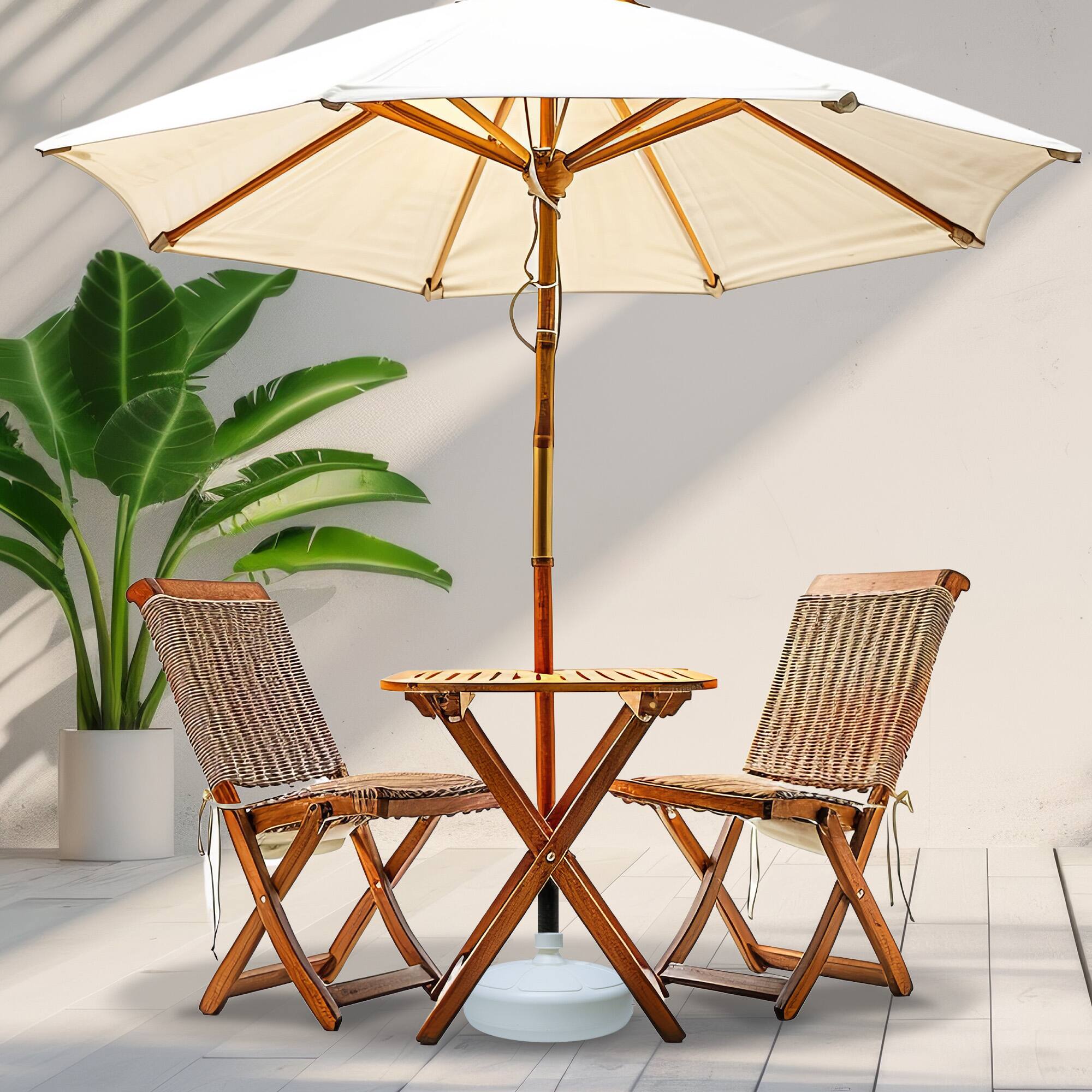 Alt View 3. Good Ideas - Good Ideas Outdoor Umbrella Stand Patio Base for 1 and 1.5 Inch Poles, White - White.
