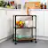 Alt View 13. Mind Reader - Bar Cart, Rolling Cart, Microwave Stand, 3-Tier, Coffee Cart, Kitchen, Wood Metal, 23"L x 12"W x 29.5"H - Black.