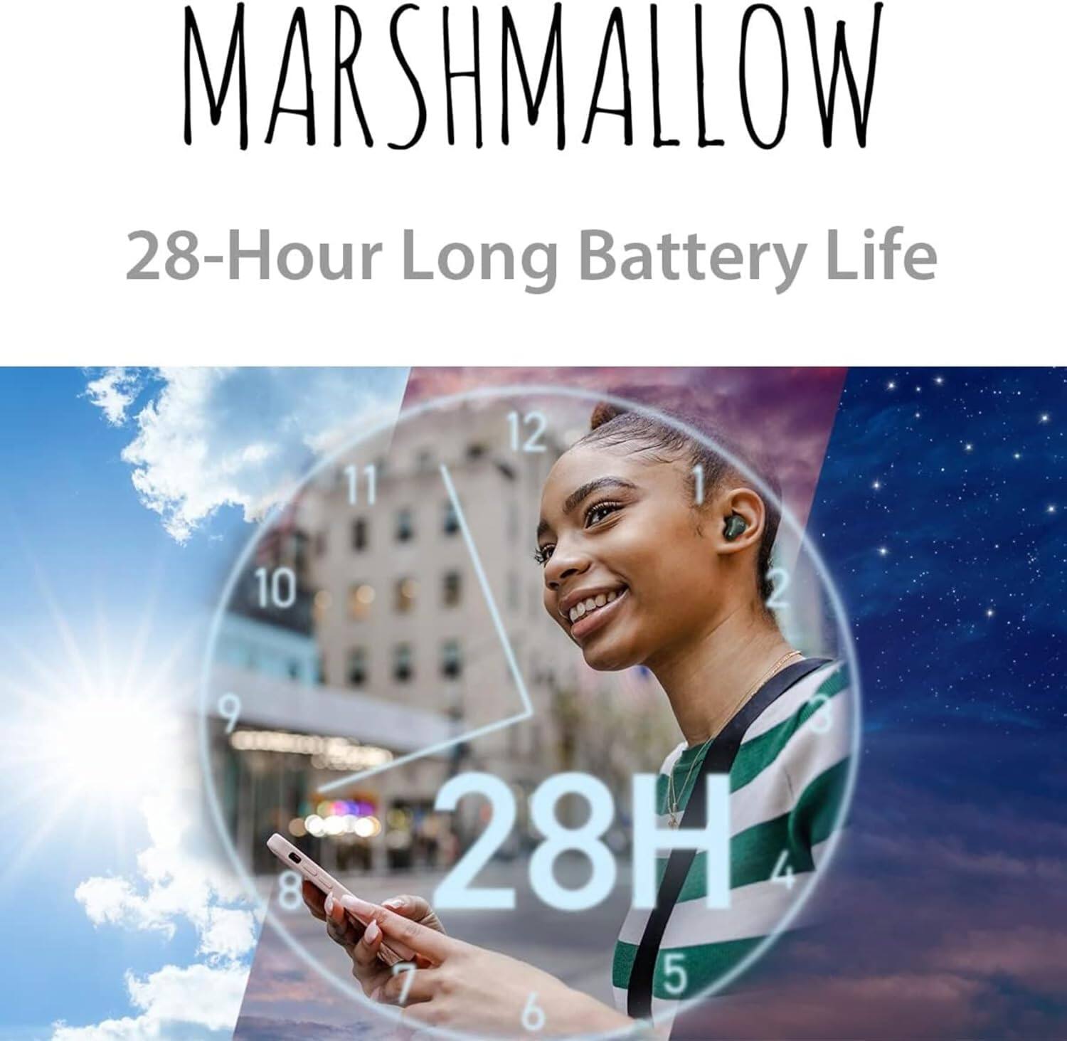 MARSHMALLOW  
28-Hour Long Battery Life