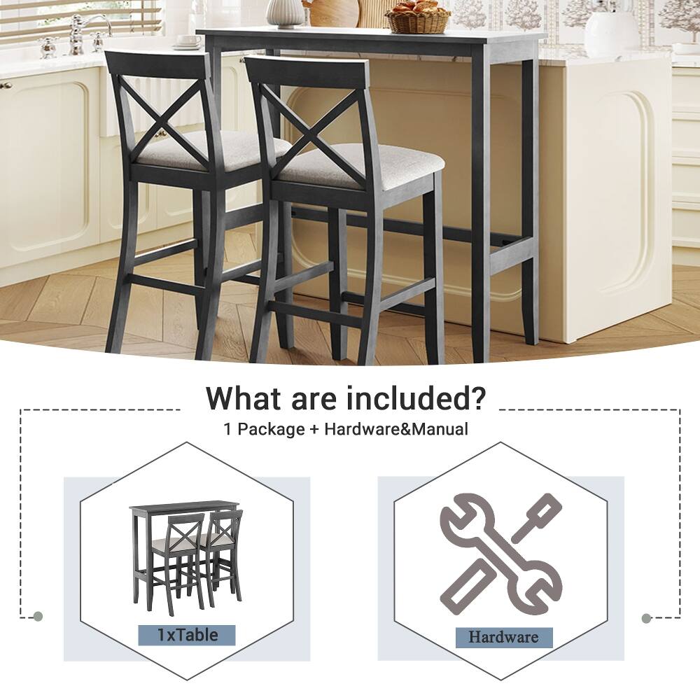 What are included?  
1 Package + Hardware & Manual  
1x Table  
Hardware