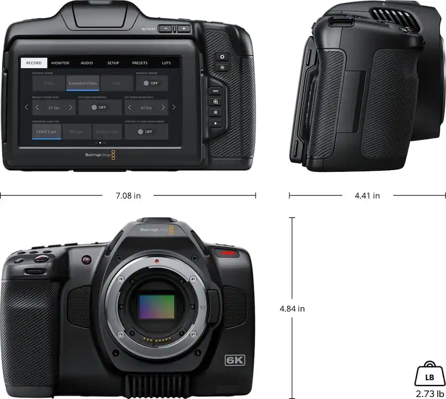 Blackmagic Design Pocket Cinema Camera 6K Pro CINECAMPOCHDEF06P - Best Buy