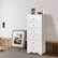 Alt View 5. Costway - Costway 6 Drawer Chest Dresser Clothes Storage Bedroom Tall Furniture Cabinet - White.