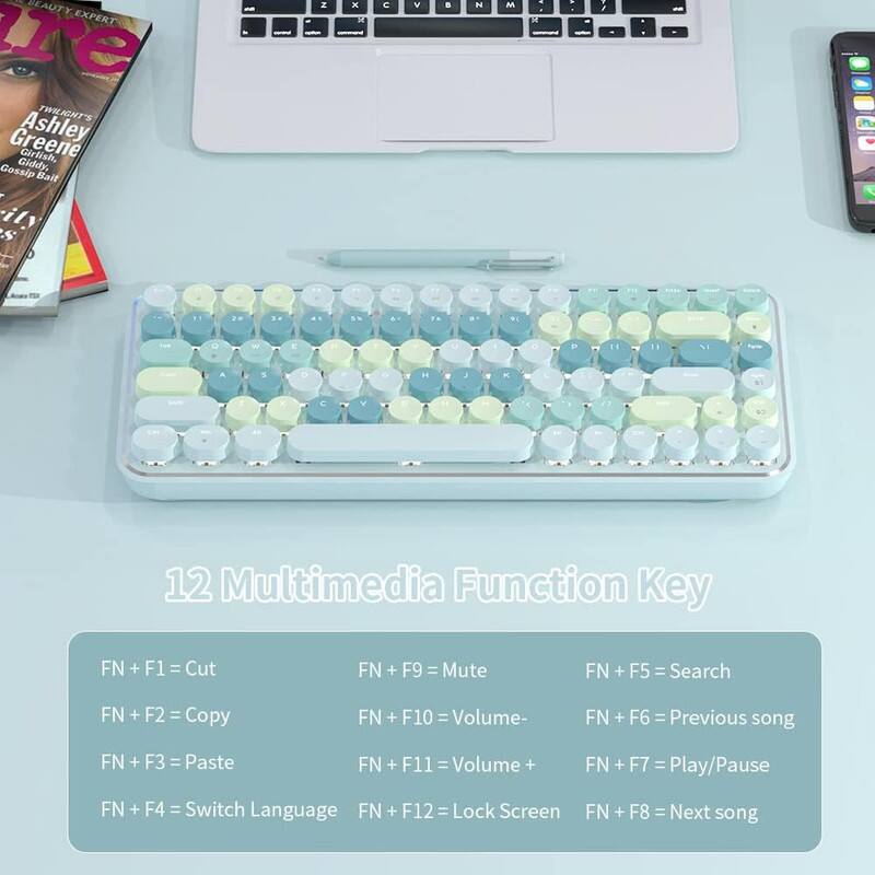 BEAUTY EXPERT  
TWILIGHT'S Ashley Greene  
Girlish, Gossip Bait  

12 Multimedia Function Key  
FN + F1 = Cut  
FN + F2 = Copy  
FN + F3 = Paste  
FN + F4 = Switch Language  
FN + F5 = Search  
FN + F6 = Previous song  
FN + F7 = Play/Pause  
FN + F8 = Next song  
FN + F9 = Mute  
FN + F10 = Volume-  
FN + F11 = Volume +  
FN + F12 = Lock Screen