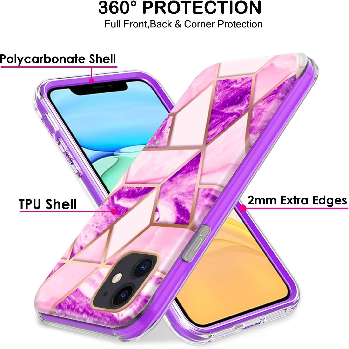 360° PROTECTION  
Full Front, Back & Corner Protection

Polycarbonate Shell

TPU Shell

2mm Extra Edges