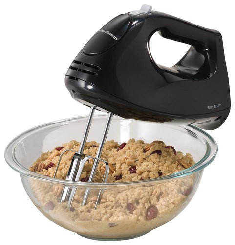 Hamilton Beach Red 6 Speed Hand Mixer with Beaters, Dough Hooks, Whisk, and  Easy Access Snap-On Case 62633R