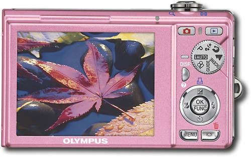 Best Buy: Olympus 8.0-Megapixel Zoom Digital Camera Pink FE-370