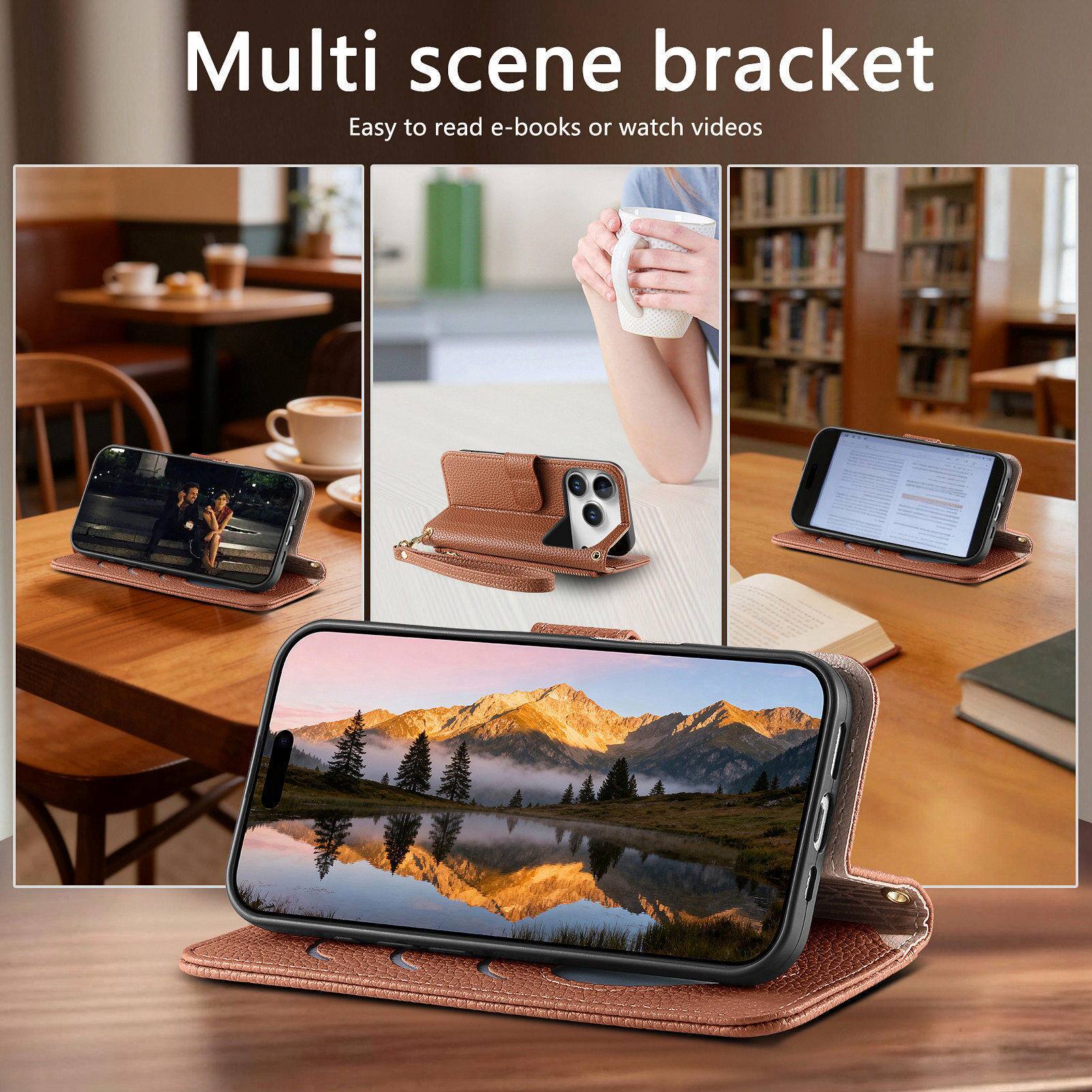 Multi scene bracket  
Easy to read e-books or watch videos