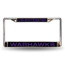 Rico Industries - Wisconsin UW Whitewater Warhawks Chrome Metal Laser Cut License Plate Frame - Multi
