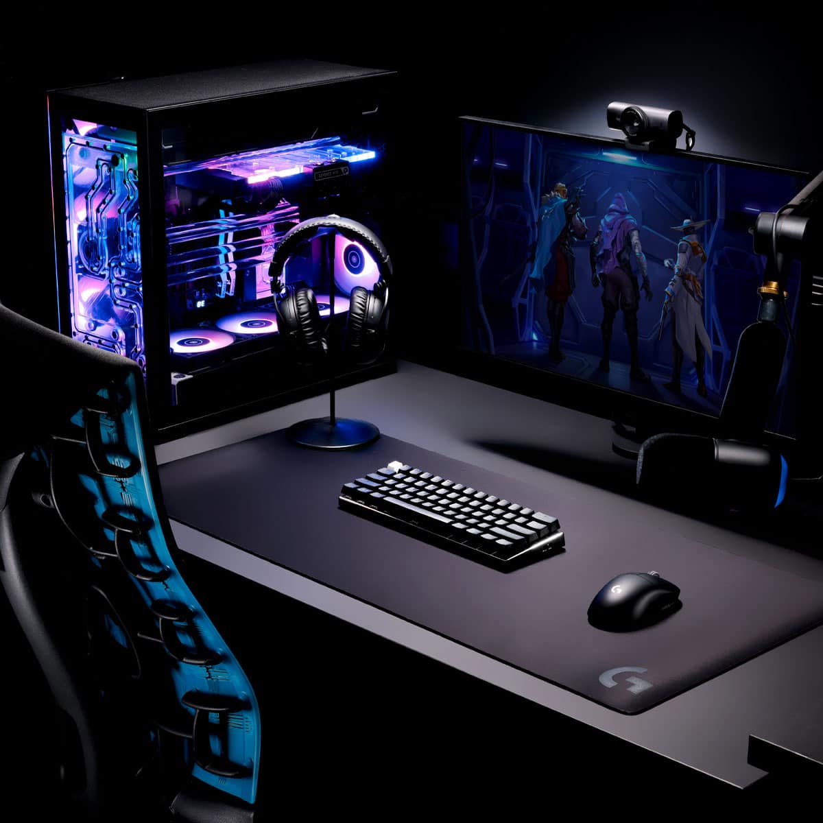 Alt View 22. Logitech - PRO X 60 LIGHTSPEED TKL 60% Wireless Mechanical GX Optical Tactile Switch Gaming Keyboard with LIGHTSYNC RGB for PC - Black.