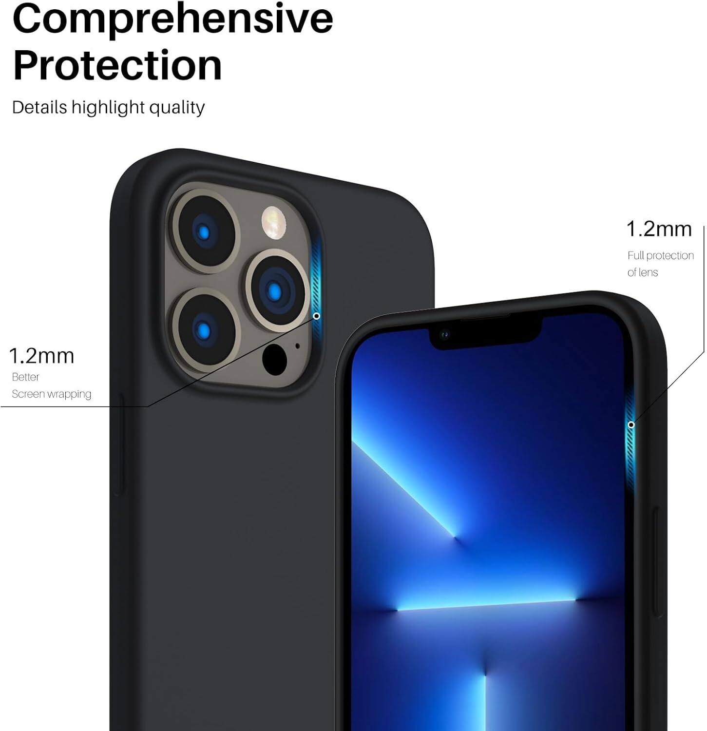 Comprehensive Protection Details highlight quality 1.2mm Full protection of lens 1.2mm Better Screen wrapping