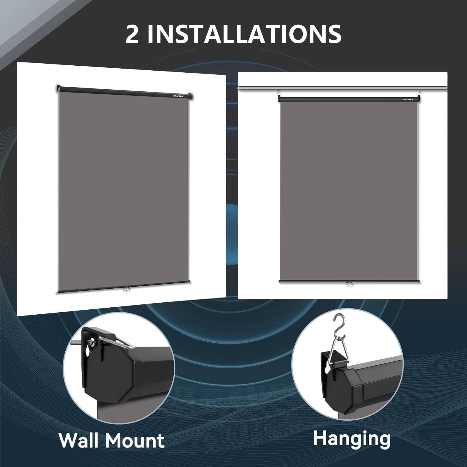 2 INSTALLATIONS
Wall Mount
Hanging