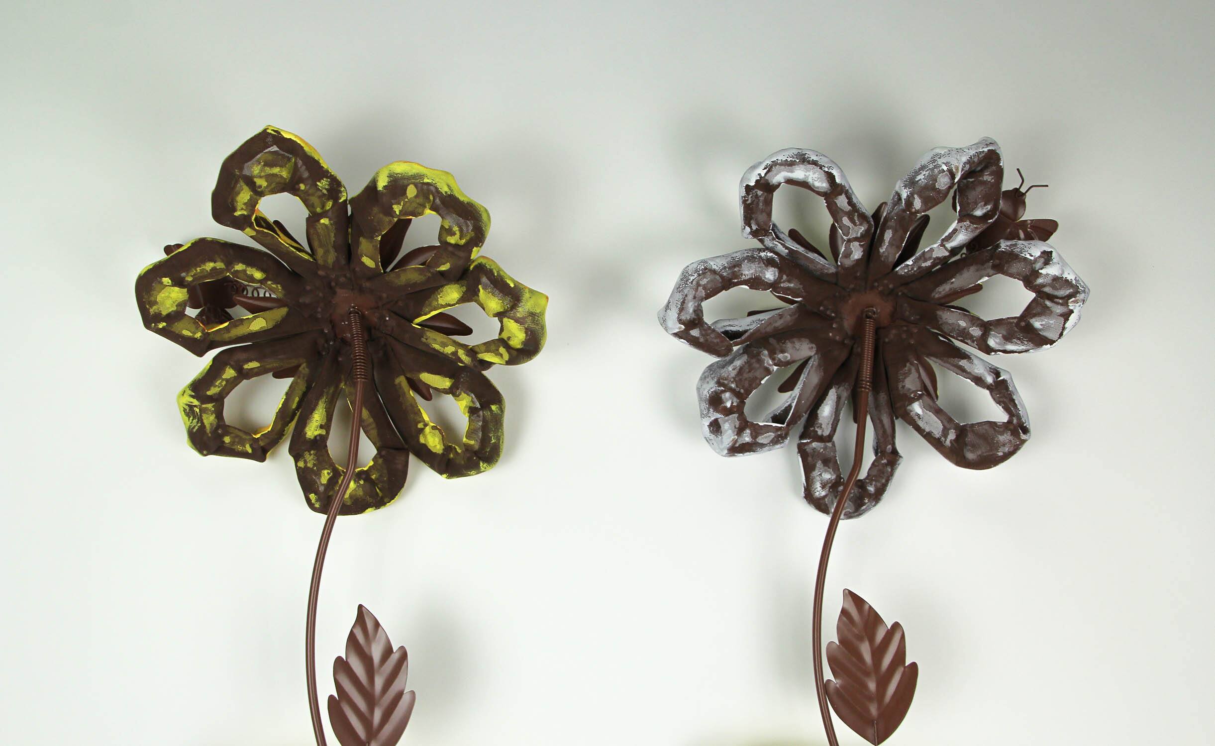 Alt View 2. Mayrich Company - Set of 2 White Yellow Honey Bee Sunflower Garden Stake Welcome Sign Yard Decor - Multicolored.