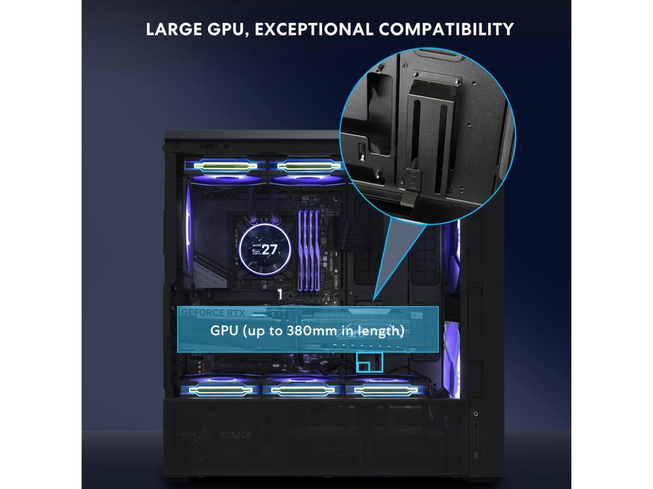 Lian Li LANCOOL 217 INF Black, Mid Tower ATX Case w/ 3 Fans