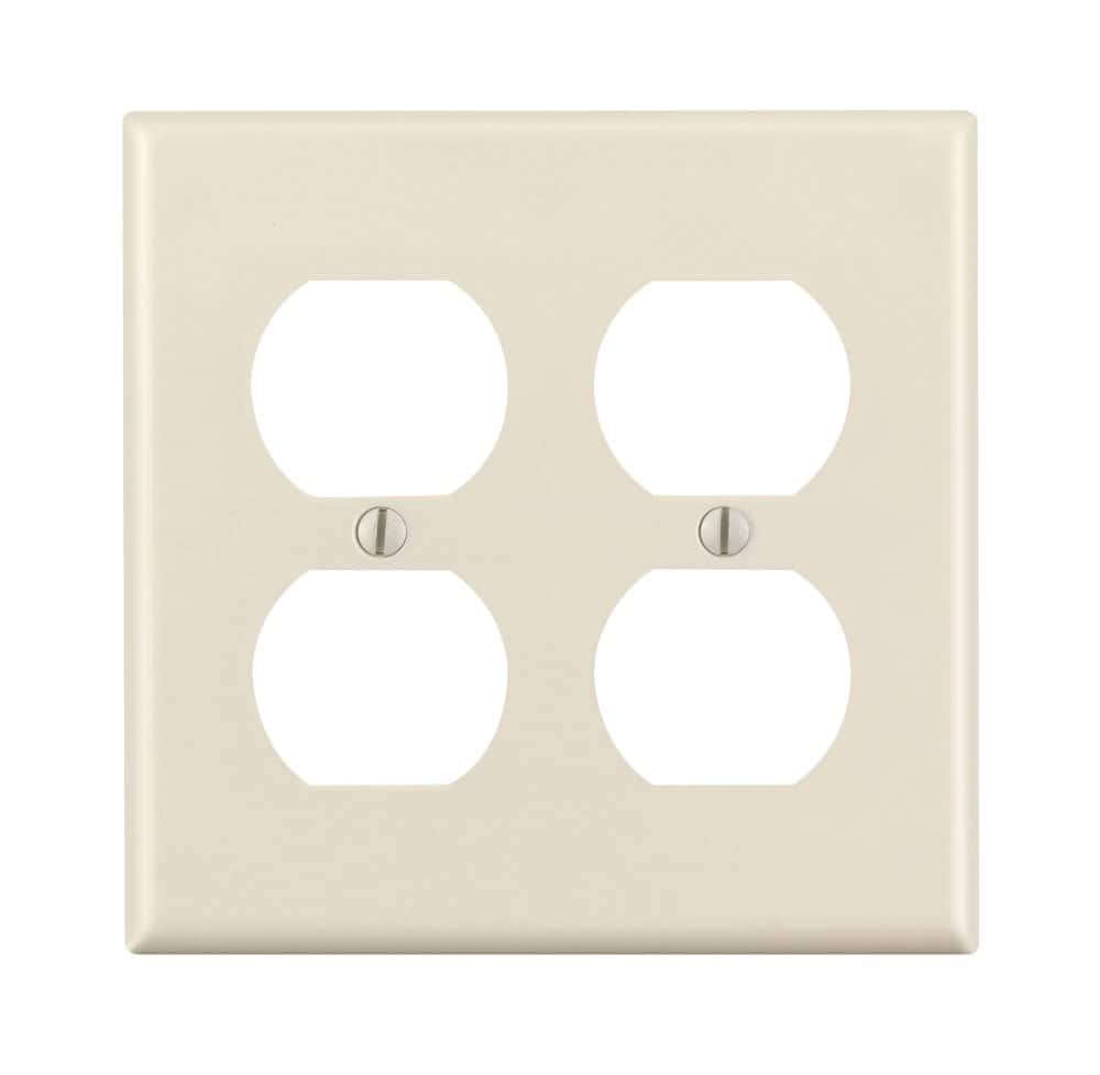 Leviton - 2 gang Thermoset Plastic Duplex Wall Plate 1 pk - Almond price history on PriceWatchPro