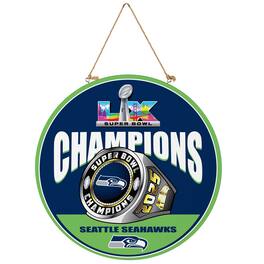 Evergreen Enterprises - Seattle Seahawks Super Bowl LX Champions 18" Round Wood Sign - Multicolor