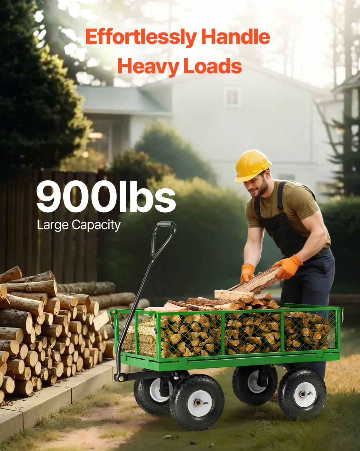 Effortlessly Handle Heavy Loads, 900lbs, Large Capacity