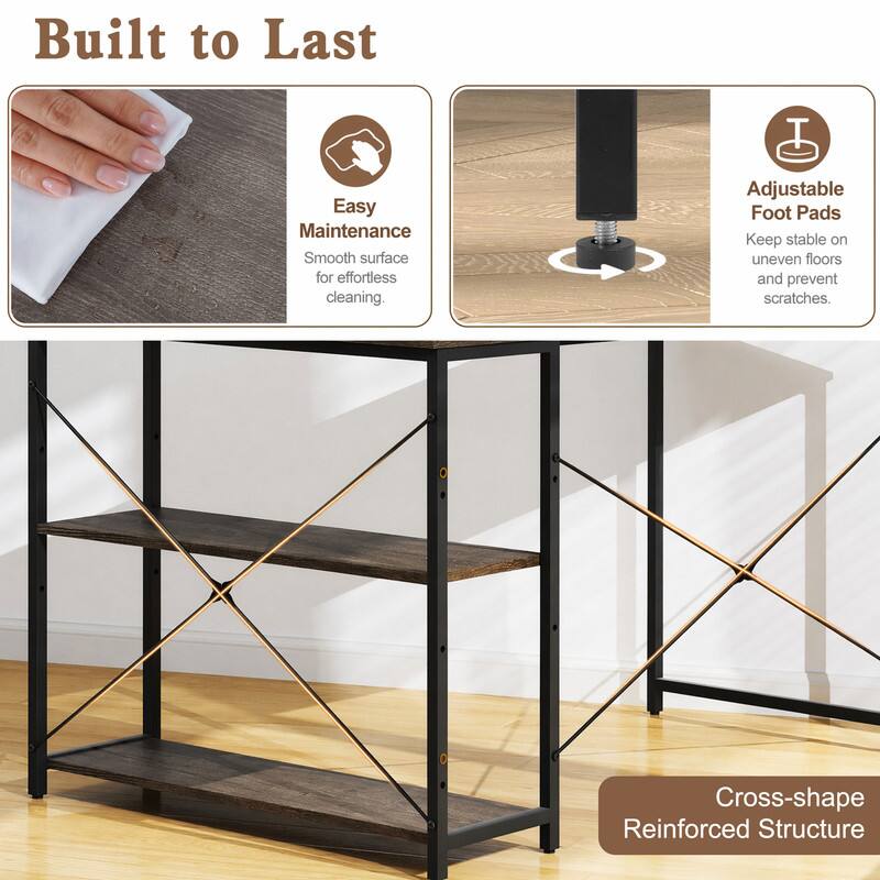 Built to Last

- Easy Maintenance
  - Smooth surface for effortless cleaning.

- Adjustable Foot Pads
  - Keep stable on uneven floors and prevent scratches.

- Cross-shape Reinforced Structure