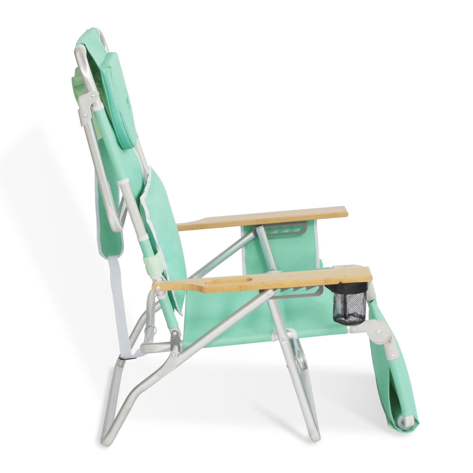Alt View 7. Ostrich - Ostrich The Deluxe 3N1 Lightweight Outdoor Beach Lounge Chair w/ Footrest, Teal - Teal.