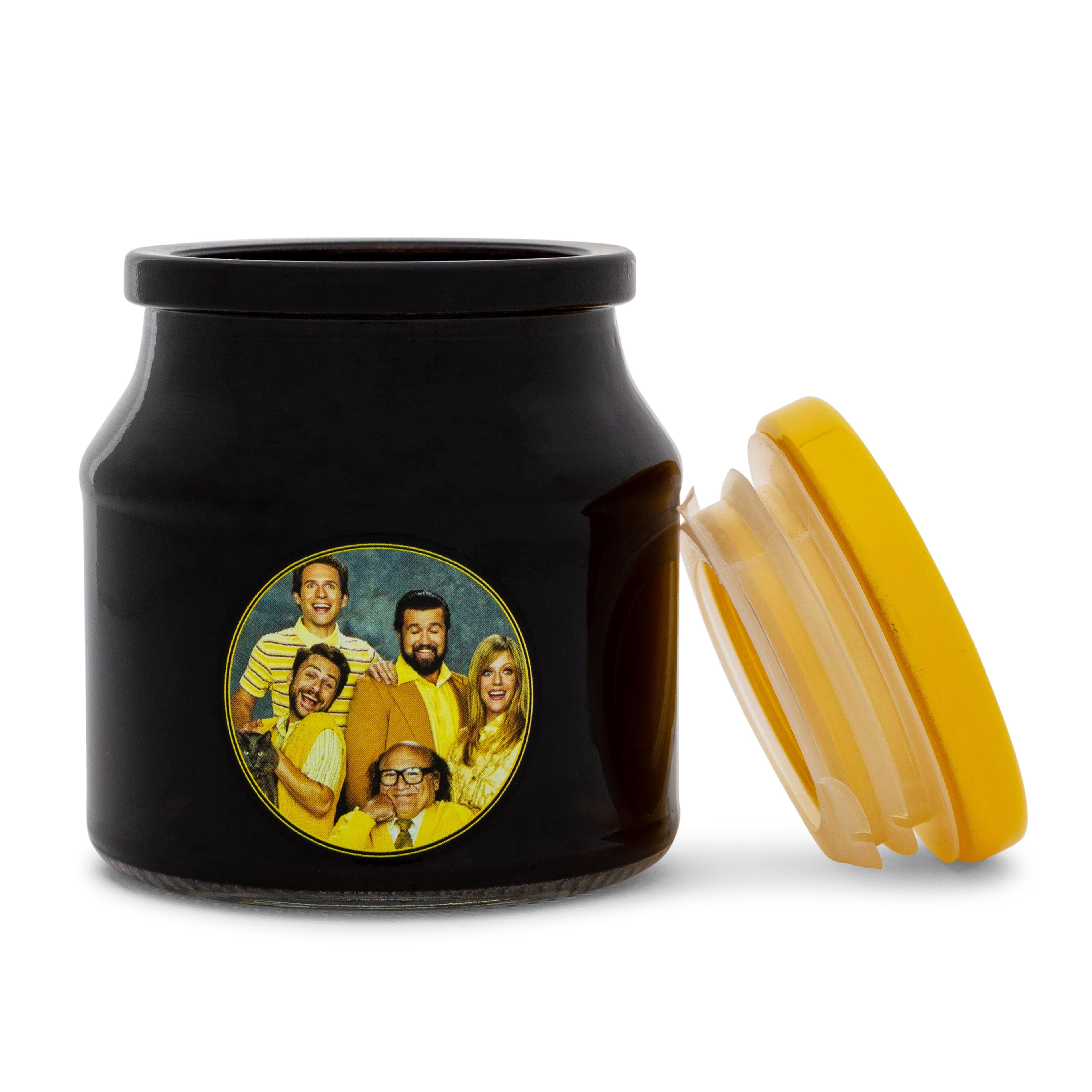 Alt View 10. Silver Buffalo - It's Always Sunny In Philadelphia Family Portrait Glass Storage Jar With Lid - White.