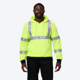 Mobile Warming - Men's HI-VIZ Heated Pullover Hoodie - HI-VIS
