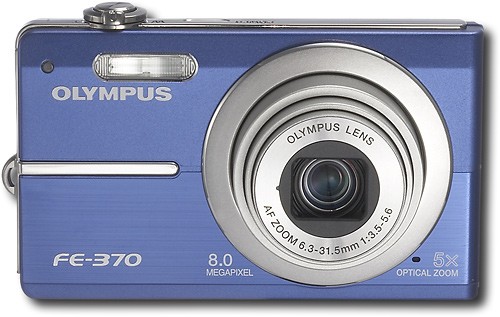 Best Buy: Olympus 8.0-Megapixel Zoom Digital Camera Blue FE-370