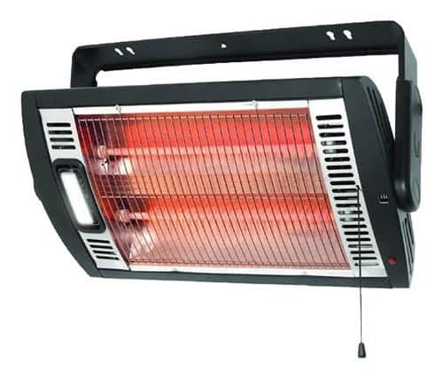 OPTIMUS - Ceiling-Mount Utility Heater - Black - Larger Front